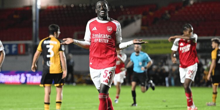 Ghanaian forward Charles Sagoe’s late goal sees Arsenal U21s edge Newport in EFL Trophy