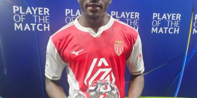 Mohammed Salisu shines as Man of the Match in Monaco’s Champions League draw